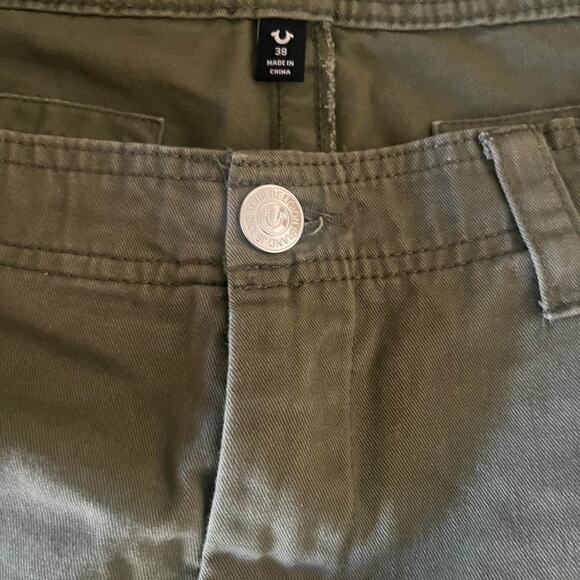 True Religion Military Green Utility Shorts 38 - Picture 4 of 6